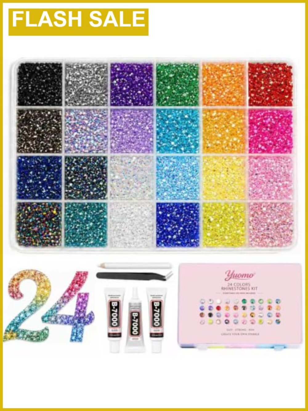 Rhinestone Bedazzling Kit 32000PCS Flatback Resin Gems